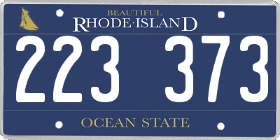 RI license plate 223373