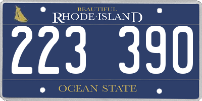RI license plate 223390