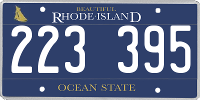 RI license plate 223395