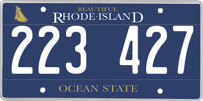 RI license plate 223427