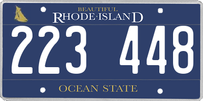 RI license plate 223448
