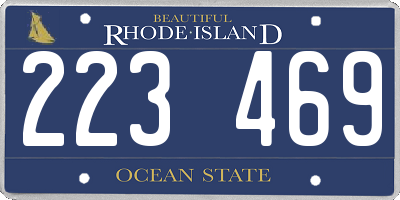 RI license plate 223469