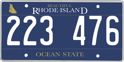 RI license plate 223476