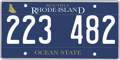 RI license plate 223482