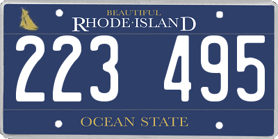 RI license plate 223495