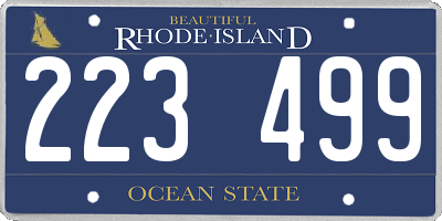 RI license plate 223499
