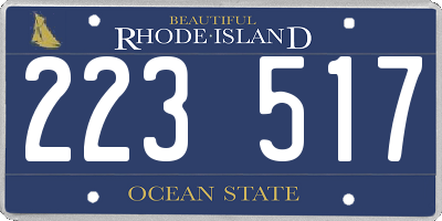 RI license plate 223517