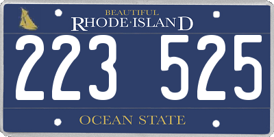 RI license plate 223525