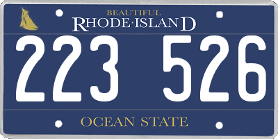 RI license plate 223526