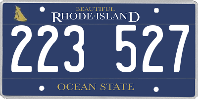 RI license plate 223527