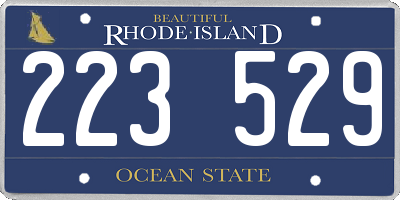 RI license plate 223529