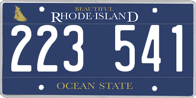RI license plate 223541