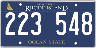 RI license plate 223548