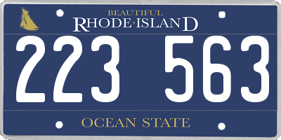 RI license plate 223563