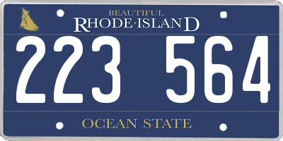 RI license plate 223564