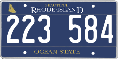 RI license plate 223584