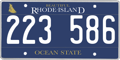 RI license plate 223586