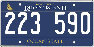 RI license plate 223590