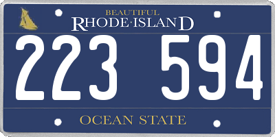 RI license plate 223594