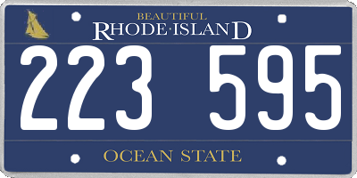 RI license plate 223595