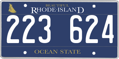 RI license plate 223624