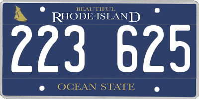 RI license plate 223625