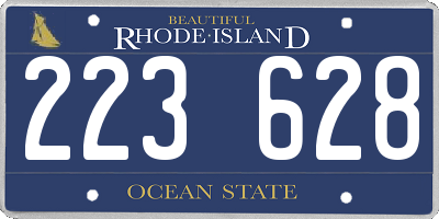 RI license plate 223628