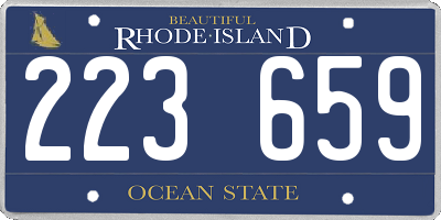 RI license plate 223659