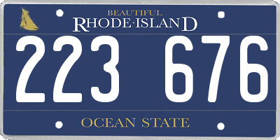 RI license plate 223676
