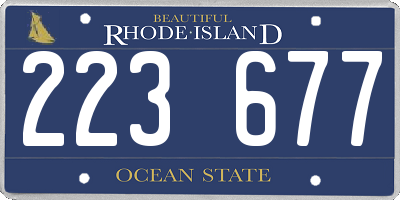 RI license plate 223677