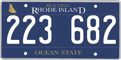 RI license plate 223682