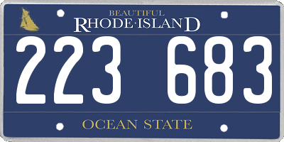RI license plate 223683