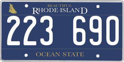 RI license plate 223690