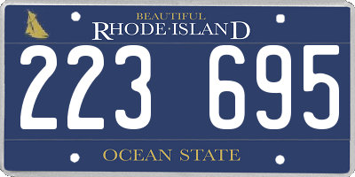 RI license plate 223695