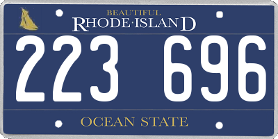 RI license plate 223696