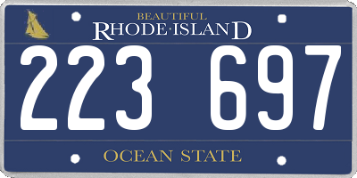 RI license plate 223697