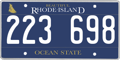 RI license plate 223698