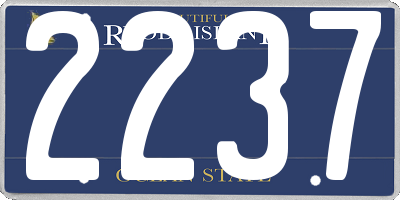 RI license plate 2237