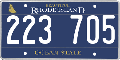 RI license plate 223705