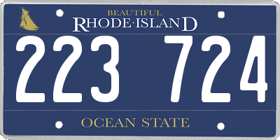 RI license plate 223724