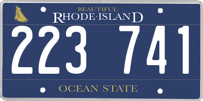 RI license plate 223741