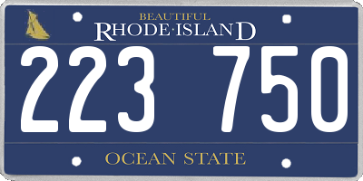 RI license plate 223750