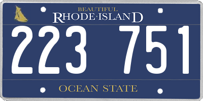 RI license plate 223751