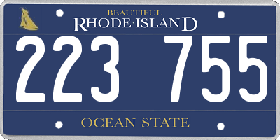 RI license plate 223755