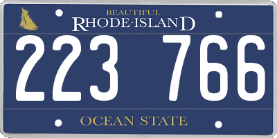 RI license plate 223766