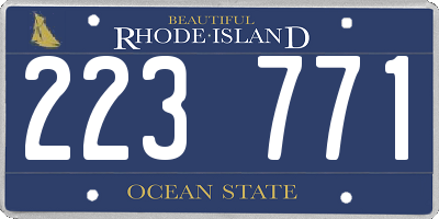 RI license plate 223771