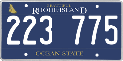 RI license plate 223775