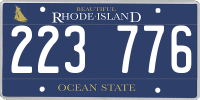 RI license plate 223776