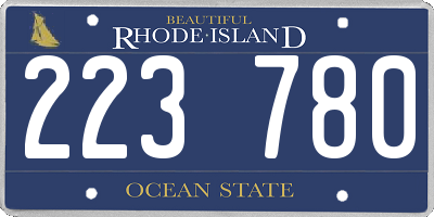 RI license plate 223780