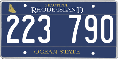 RI license plate 223790